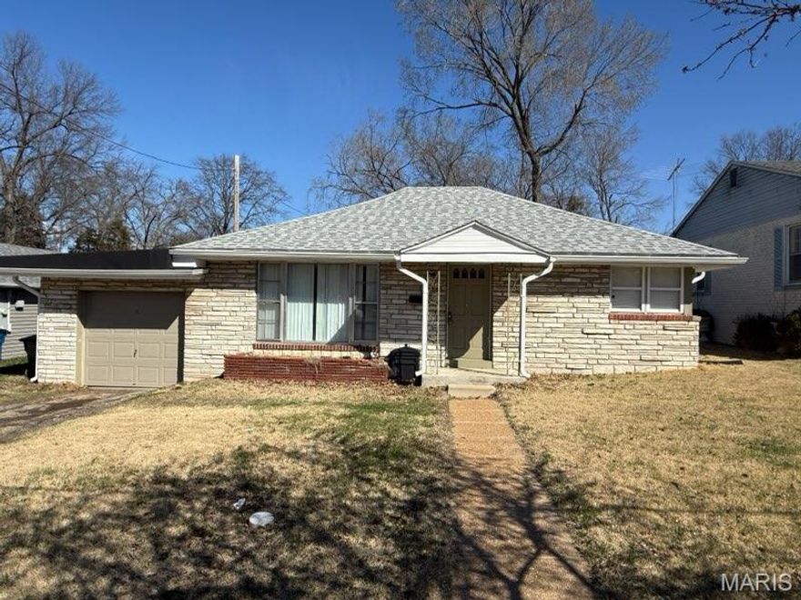 Opportunity in the heart of Richmond Heights—7739 Bruno offers value, location, and upside. This 2 bed, 1 bath home features hardwood floors, an attached one-car garage, and sits on a deep, level 58x193 lot with plenty of potential for expansion, outdoor space, or future development. Sold as-is with a passed occupancy provided, it’s a great fit for owner-occupants, downsizers, investors, or developers alike. Located within walking distance to The Heights Community Center, Maplewood Commons, and all the shops, restaurants, and energy of Maplewood/Richmond Heights, plus easy access to public transit. Don’t miss out on an excellent opportunity in the central corridor of St. Louis.