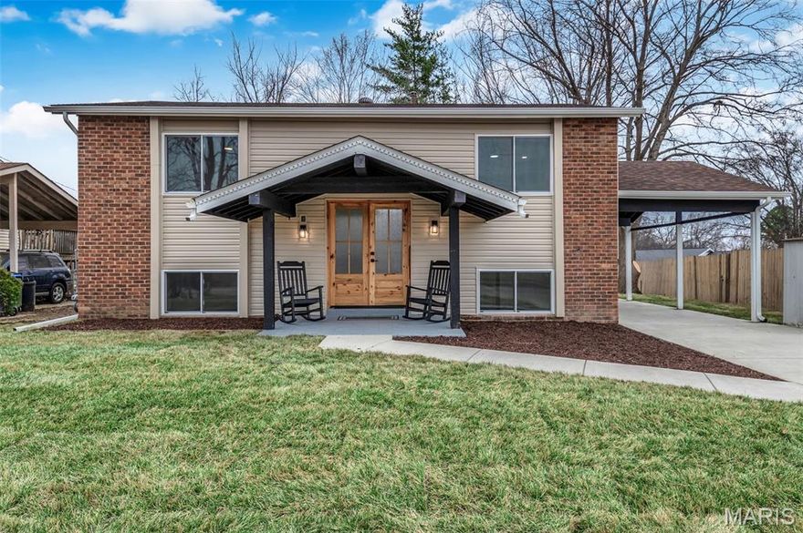 Ballwin Beauty with All the Upgrade & Updates Completed for You!

Professionally upgraded 4-bedroom, 2 full bath home in the heart of Ballwin! This move-in-ready gem blends modern finishes with the charm of a mature neighborhood.

Greeted with covered front porch, New upgraded front door…Step inside to gorgeous wood floors and an open, inviting living room that flows seamlessly into the beautifully updated kitchen featuring custom cabinetry, quartz countertops, and stainless steel appliances. The main level offers two spacious bedrooms and an upgraded full bath.

Retreat to the finished walk-out lower level where you’ll find two additional bedrooms, a second full bath, and a comfortable family room — perfect for guests, teens, or that cozy movie night setup.

Outside, enjoy a brand-new patio overlooking a level, freshly seeded and fenced yard. Huge Deck, Major systems updates include new windows, new siding, new doors, new driveway and patio, New Electric Panel, New Kitchen, Baths, Flooring, Paint — giving you the feel of a like-new home without the new construction price tag. Roof 1-2yrs, Newer HVAC

Located in the highly desirable Parkway School District and close to shopping, restaurants, parks, and entertainment.

This one checks the boxes. All of them.
Home Sweet Home is calling!!