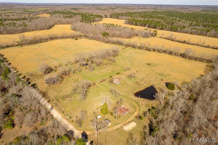 If you're in the market for 150 acres, this beautiful farm is a must see.   It's private and secluded and has excellent potential for ranching, farming, or building your dream homestead.  Approximately 100 acres is pasture which produces good quality hay each year.  Property includes 3 wells, 8 ponds (some are stocked) which provides water sources for animals and wildlife, 3 sheds, and Buffalo Creek runs through the property. This property is ideal for cattle, horses, farming or recreational use and has parameter fencing.  Peaceful rural setting with lots of potential.  It borders the Mark Twain Nation Forest which has over 80,000 acres.