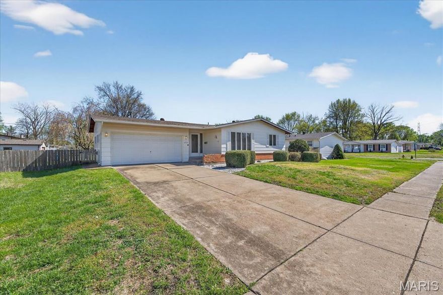 Welcome home to this spacious 3 bedroom, 3 bathroom home with a 2 car garage located in the heart of Florissant! This inviting home offers an open floor plan with the kitchen flowing seamlessly into the family room, creating the perfect space for everyday living and gathering with family and friends. A spacious dining room provides plenty of room for entertaining, hosting dinner parties, or holiday celebrations. The primary bedroom suite includes a private full bathroom with shower for added comfort and convenience. The partially finished lower level expands your living space with an impressive 42x13 rec room—ideal for a media room, play area, home gym, or office—plus a generous 13x11 storage room and half bath. Step outside to enjoy the fenced backyard complete with a patio and shed, offering great space for outdoor entertaining, pets, gardening, or extra storage. Conveniently located in Florissant near shopping, dining, parks, and schools. Home is being sold as-is, offering a great opportunity to make it your own!