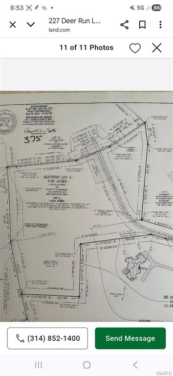 Deer Run Estates & Lusser Tr Sub - Land