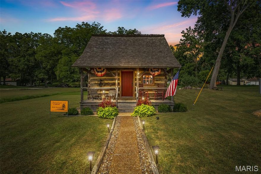 What a remarkable piece of history.  Located in the heart of the National Park of Ste Genevieve.  
The 1840 Telle-Frentzel German Cabin was meticulously moved here, log by log, and completely reasembled in 2020.  The amazing transfer of this cabin from its original site is documented on an episode of Magnolia Networks "Restoration Road" with Clint Harp.  It's currently being used as an air b&b.  This property can be purchased fully furnished.  Items excluded from the purchase is all artwork, photographs,wing chair upstairs, 3 ladderback chairs & antique smalls.
This cabin has many uses and so much history.
311 St Marys Road can be purchased together with this property.  Call listing agent for details.