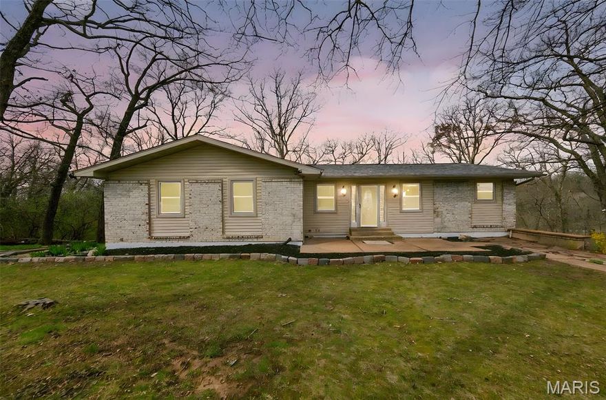 More home than meets the eye — welcome to 1530 1st Street in Barnhart Hills Estates! This solid all-brick ranch delivers 2,232 square feet of total living space on a stunning two-thirds-of-an-acre landscaped lot in the Windsor school district. The main level features 2 bedrooms, 2 full baths, luxury vinyl flooring, ceiling fans, and a warm wood-burning fireplace in the living room that's perfect for Missouri winters. The kitchen is move-in ready with stainless steel appliances including a gas range, microwave, dishwasher, and refrigerator. But the real showstopper is the fully finished walk-out basement — boasting 8-foot-plus ceilings, 744 square feet of additional living space, a full bath, and direct outdoor access to the backyard and deck. Whether you need room for guests, a home gym, a playroom, or a private office, this lower level delivers. The attached 2-car garage and off-street parking mean room for everyone and everything. The large lot offers added privacy and outdoor space perfect for entertaining, gardening, or family activities. 

Located in an established community with an HOA, the neighborhood helps maintain property values while offering a welcoming residential environment. Enjoy the comfort of suburban living in Barnhart while still being conveniently close to St. Louis, giving you easy access to major employment centers, shopping, dining, and entertainment. With its spacious layout, large lot, and great location, this property offers the perfect combination of comfort, community, and convenience. This is a rare find — don't let it slip away!