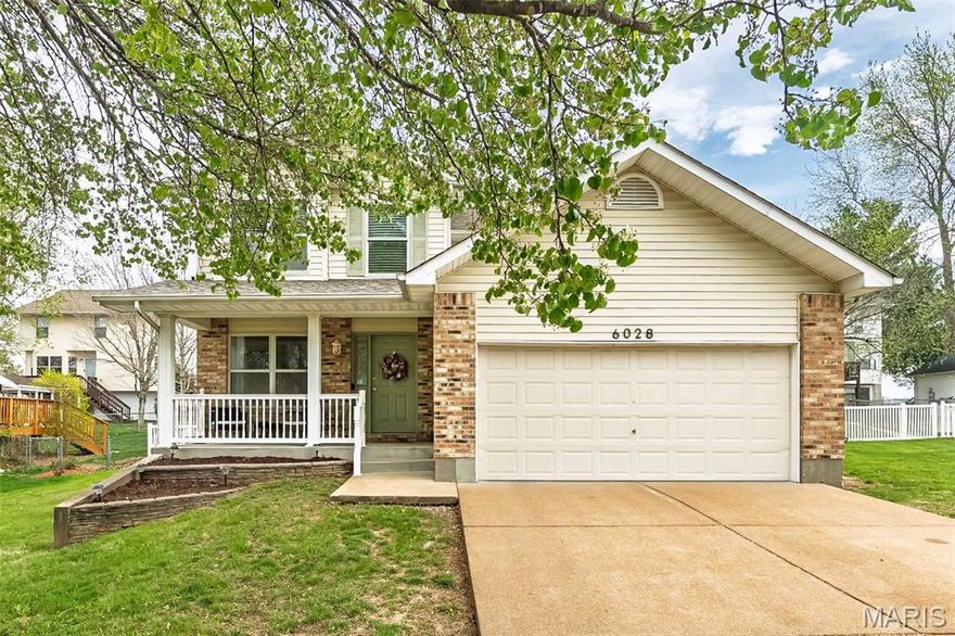 Welcome to your future home at 6028 Westminster Court in Imperial, MO, a modern haven boasting 1,472 square feet of thoughtfully designed living space. This charming residence features three spacious bedrooms and 2.5 bathrooms, providing ample room for comfortable living.

Step inside to discover a large living room and combo dining room with large bay and LVP flooring, an inviting updated kitchen, showcasing a porcelain floor, 2 tone cabinets, and a large sink with a picturesque view of the backyard. The kitchen also includes a newer low-profile microwave, stainless steel appliances, and a large pantry. Enjoy meals at the breakfast bar, in the breakfast room or step through the slider to the back patio, surrounded by durable white vinyl fencing.

The large primary en-suite bedroom is a true retreat, featuring an updated adult-height vanity and a tile walk-in shower. Two additional spacious bedrooms and a hall bath finish off the Upper Level. Additional highlights include an adult-height vanity with a granite top in the powder room, a full basement for extra storage, and a two-car garage.  

Enhanced by a new roof installed in 2020, this home blends modern amenities with timeless charm, ready to welcome you with open arms.