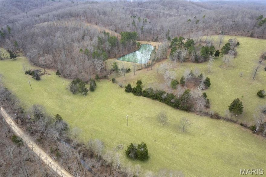 This versatile 53 m/l acre property offers a blend of productive pasture, valuable timber, a fully-stocked pond and multiple prime building opportunities. The spacious, 20 acres of open ground provides well-maintained, fenced pasture ideal for cattle, horses, or other livestock. The layout supports grazing and hay production, providing efficient operations for the next owner. Beyond the open acreage, the land transitions into rich, mature woods containing a significant volume of marketable timber. These wooded acres offer both immediate and long-term value, whether for selective harvesting, hunting, trail systems, or simply preserving as a private natural sanctuary. The beautiful one-acre pond anchors the landscape. Whether it is being used for fishing, (it is stocked with catfish, crappie, and bluegill), a livestock/wildlife watering hole, or simply to enjoy the view. Its placement serves as a functional and recreational centerpiece, offering a natural gathering point for recreation or future homesites. There are multiple scenic building locations positioned throughout the property. Whether you envision a hilltop home overlooking the pond, a tucked-away cabin near the timber, or multiple residences for family, this property checks those boxes. This property also provides 3-phase electricity on site, so is well-equipped for agricultural operations, workshops, barns, or future commercial-scale needs. This is a major advantage for buyers planning to build or expand. Whether the goal is a working farm, a private homestead, a recreational retreat, or a combination of all three, this property has it all.



.