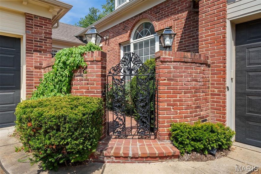 Elegant & sophisticated best describe this substantial villa located on sought-after Upper Price Road offering the very best location w/ all the modern & civilized amenities necessary for today's busy lifestyle.  Private courtyard with wrought-iron gate greats you as you enter the gracious foyer large enough to receive multiple guest at once. 10' ceilings, formal living room w/ wood flrs. and frplc., formal dining room w/ wood floors, great library/den off foyer w/ ensuite, full bath, newly updated kitchen w/ large, multi-level island with ample seating, gourmet, stainless steel appliances, custom cabinets & 2 pantries PLUS an adjoining family room w/ built-ins opens to HUGE, private terrace accessible from both the formal living room or the family room...great flow for entertaining on a large scale.  Extensive millwork, solid core doors & moldings through out.  Enjoy the 1st floor, very spacious primary suite w/ his & her dressing areas, large walk-in shower w/ frameless shower door, soaking tub, skylight & multiple walk-in closets.  Each bdrm on the 2nd flr. features an ensuite bath & walk-in closet ideal for guests.  Partially finished lower level w/ mirrored exercise room, a finished rec. room, half bath + plenty of storage.  Enjoy the very large, private, outdoor patio for entertaining, grilling, dining al fresco or just a morning cup of coffee.  Easy living just footsteps out of Ladue & Clayton and close proximity to 170 & Hwy 64 (40).