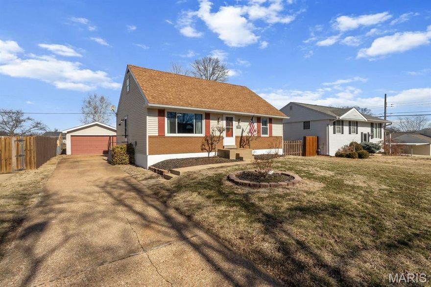 Adorable home in Lindbergh school district!   This lovely home has so much to offer.    As you walk in the front door you will notice the lovely open living room with freshly painted walls and lovely hardwood.    The kitchen has beautiful granite countertops (and a built in granite table) and newer stainless steel appliances (refrigerator stays!).    Off the kitchen is a screened in porch that overlooks the lovely backyard.    The main level has 2 bedrooms (that are hardwood also) that share a bathroom that has brand new fixtures.     Upstairs 2 more  bedrooms (featuring more beautiful hardwood) and another bathroom that is equipped with a granite countertop and new fixtures.    This home has a 2 car detach garage.    The lower level is finished - perfect for a rec room or another family room.    The utility room has a washer and dryer (that stays) and plenty of room for storage.     Many newer updates including HVAC & Hot water tank replaced in 2025.   Occupancy inspection has been completed - this will sell FAST!!