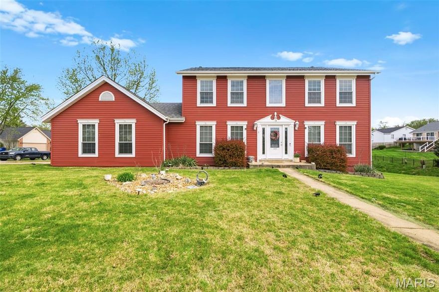 COMING SOON. Showings begin April 17. Looking for space, flexibility, and value in a sought after location? This well maintained 4 bedroom, 3 bath home with over 2,300 square feet sits on a desirable corner lot and offers an exceptional opportunity to make it your own, all within the Francis Howell School District. Designed for everyday living and entertaining, this home features multiple living areas, a finished lower level, and a layout that provides both openness and defined spaces. The inviting main level offers warm wood look flooring, abundant natural light, and a functional kitchen with ample cabinetry and a built in double oven, perfect for hosting or daily use. Upstairs you will find generously sized bedrooms including a large primary suite with private bath and a spacious walk in closet. The layout offers flexibility for family, guests, or work from home needs. The finished lower level adds valuable additional living space ideal for a recreation room, hobbies, or storage, including a bonus room that could be used for guests, office space, or additional sleeping area.
Enjoy a cozy fireplace, great natural light throughout, and a home that has been well cared for with solid features in place. Step outside to enjoy two rear decks, one accessed from the living area and another from the garage, offering great space for relaxing or entertaining. Conveniently located near shopping, dining, parks, and everyday amenities. Well positioned homes offering this much space and value tend to attract strong interest. Plan to schedule your showing as soon as it becomes available! Floor plans with measurements included at the end of photographs.