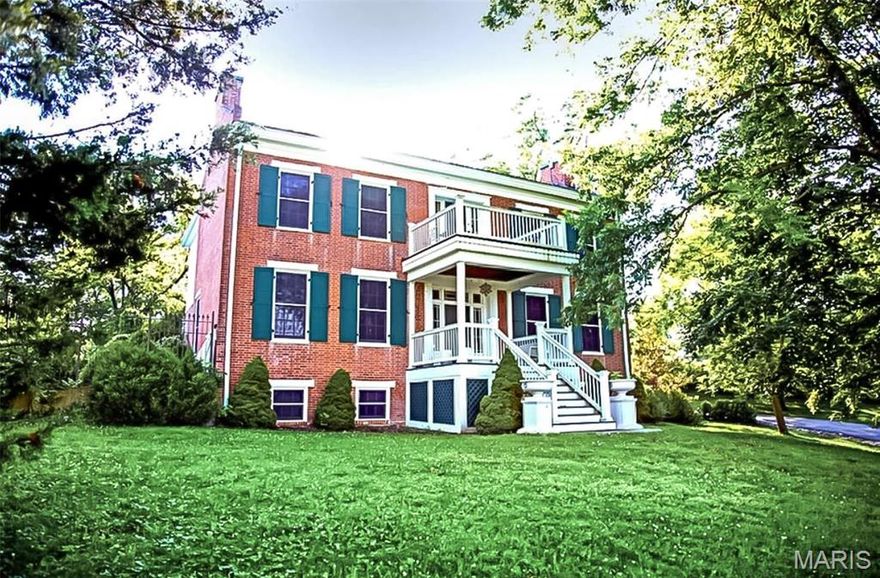 The amazing Cedarcrest Manor sits on 2.5 acres on the bluffs of Clarksville and overlooks the Mississippi River. Built in 1842 by Captain Benjamin Clifford, a prominent riverboat captain, Cedarcrest began its life as a plantation home and quickly became the archetype for a number of houses built in the Mississippi River Valley. This is a fantastic opportunity as a family home, corporate retreat location, or just your home away from home. The home is complete with 7 bedrooms, each with it's own full bath. The home has a commercial kitchen and an owners suite with it's own kitchen in the lower level. The private grounds feature Victorian gardens, a pool and pool house with changing rooms, a bathroom, and a fireplace. The property has an abundance of entertaining areas including upper and lower level patio areas. The home has most recently been used as a bed and breakfast and is still configured as one or it's easily used as a residence. This is a must-see property. Suitable for Bed/Brk