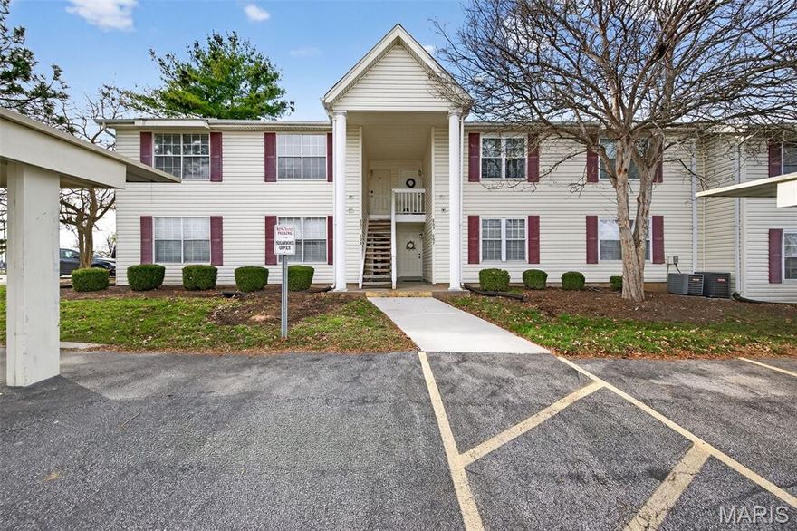 Affordable AND move in ready!? This is the home you have been searching for! This great 2 bed, 2 bath condo has fresh paint throughout, updated deck, newly replaced faucets and has been very meticulously maintained by the home owner.  Enjoy spacious primary bedroom with full private bathroom. Large living area with an open feel and cozy fireplace will be your favorite spot in the house; newly updated deck is just off the main living area. In the summer enjoy in ground community pool and all this great neighborhood has to offer-- Located in the heart of St. Peters, right off of 364 means this home is accessible no matter where you are headed to. Schedule your showing today!