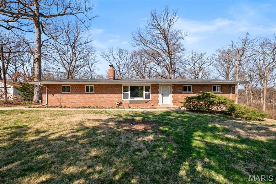 Very unique estate in the ever popular Oakville School district.  Looking for a secluded urban farmers oasis located just minutes from all major freeways on 2+ acres with a 3-gar detached garage, walk-out basement, an in-ground swimming pool where you can swim actual laps? This could be the one!  Classic mid century architecture with modified original garage that is now a HUGE living & dining area, unreal.  Main floor offers 3 bedrooms & separate living room with wood burning fireplace and huge picture window overlooking expansive front yard.  Large kitchen with loads of cabinets and separate pantry situated next to the original dining room that works great as a breakfast room with bay window overlooking beautiful back yard.  Partially finished lower level with additional bedroom, full bathroom & office area is a great space for family guests or to unwind after your pool parties.  Mature trees abound providing shade during the hot summer months and privacy year-round.  Massive 3 car garage is great not only for parking, but as a true work-shop with ample storage capacity in the attic above.  Long driveway with parking for at least 5 vehicles while still being able to easily navigate and turn around to exit.  Covered patio next to pool at basement walk-out d plus newly installed deck outside of the great room, provide solid outdoor entertaining venues.  Quiet street with easy access to Telegraph & Forder, just south of 255/270.  High efficiency HVAC installed in 2022 & newer water heater.  Washer & Dryer included.