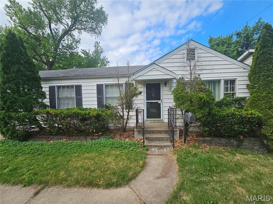 Welcome to this charming single-family ranch-style home located in the established Bissell Hills neighborhood of St. Louis. This residence offers a comfortable and functional layout featuring approximately 1,000 square feet of living space with 3 bedrooms and 1 full bathroom, ideal for first-time buyers or investors seeking a solid opportunity.

Inside, you’ll find a traditional floor plan with a bright living area that flows into a dedicated dining space. The home features a mix of hardwood and carpet flooring, with central heating and cooling for year-round comfort. The kitchen is efficiently designed with essential appliances and easy access to the main living areas.

The home sits on a level lot with a spacious backyard, providing room for outdoor enjoyment, gardening, or future enhancements. A full basement adds valuable storage and includes laundry facilities, while an attached one-car garage and driveway offer convenient off-street parking.

Mechanical systems include forced-air heating powered by natural gas, central air conditioning, public water, and public sewer service, ensuring reliable utilities. The property is situated on a quiet residential street with easy access to nearby schools, parks, and major roadways.