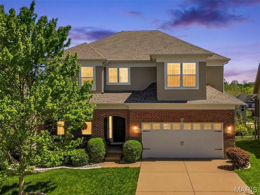 The Residence: THE RARE FLAT WALK-OUT UNICORN! Architectural Volume & Functional Luxury.  Nestled on a quiet interior path in the highly sought-after Reserve at Chesterfield Villages, this impeccably maintained 2-story home offers a rare combination of style and practical design. The striking stucco and brick elevation, complemented by professional front landscaping and an inviting front sitting area, leads to a sophisticated foyer with rich wood flooring and a private double-door office. The heart of the home is a dramatic 21-foot Great Room flooded with natural light, flowing seamlessly into a Chef’s kitchen equipped with a large island, planning desk, and a walk-through pantry. Designed for busy households, a separate, dedicated mudroom ensures the main living areas remain clutter-free.
?? High-Impact Property Features: The "Unicorn" Lot: A rare Flat Walk-out lot that is level, fully usable, and enclosed with premium iron fencing—a significant advantage over the sloped terrain common in the area.  Outdoor Entertaining: A massive 34x14 maintenance-free composite deck designed for large gatherings. Oriented to stay shaded and cool during summer afternoons, it offers an excellent backyard setting for relaxation.
Infrastructure (2025 Updates): Total peace of mind with a Brand New Roof (2025) and New Water Heater, ensuring a move-in-ready experience.  Executive Suite Layout: 4 Bedrooms and 3.5 Baths, including a primary retreat with a professionally finished custom closet system and a fourth bedroom featuring its own private en-suite bath.  Versatile Bonus Loft: Located just off the second-floor walkway, this flexible space provides additional living area that easily functions as a playroom or media lounge.  9-Foot Basement Pours: The walk-out lower level features 9-foot ceilings and is plumbing-ready—a blank canvas for a future theater, gym, or guest suite.?? The Lifestyle: Heart of the New Chesterfield Located in the award-winning Rockwood School District, this home provides the ultimate "Chesterfield Balance"—a peaceful interior retreat just minutes from the region’s premier destinations.  5 Minutes to the Valley: Immediate access to Top Golf, The District, and premier dining/shopping at Boones Crossing.  Outdoor Recreation: Minutes from Central Park Chesterfield and the scenic Chesterfield Valley Athletic Complex.  Commuter's Dream: Tucked away on a quiet path, yet offers 2-minute access to Baxter Road and Hwy 64/40.