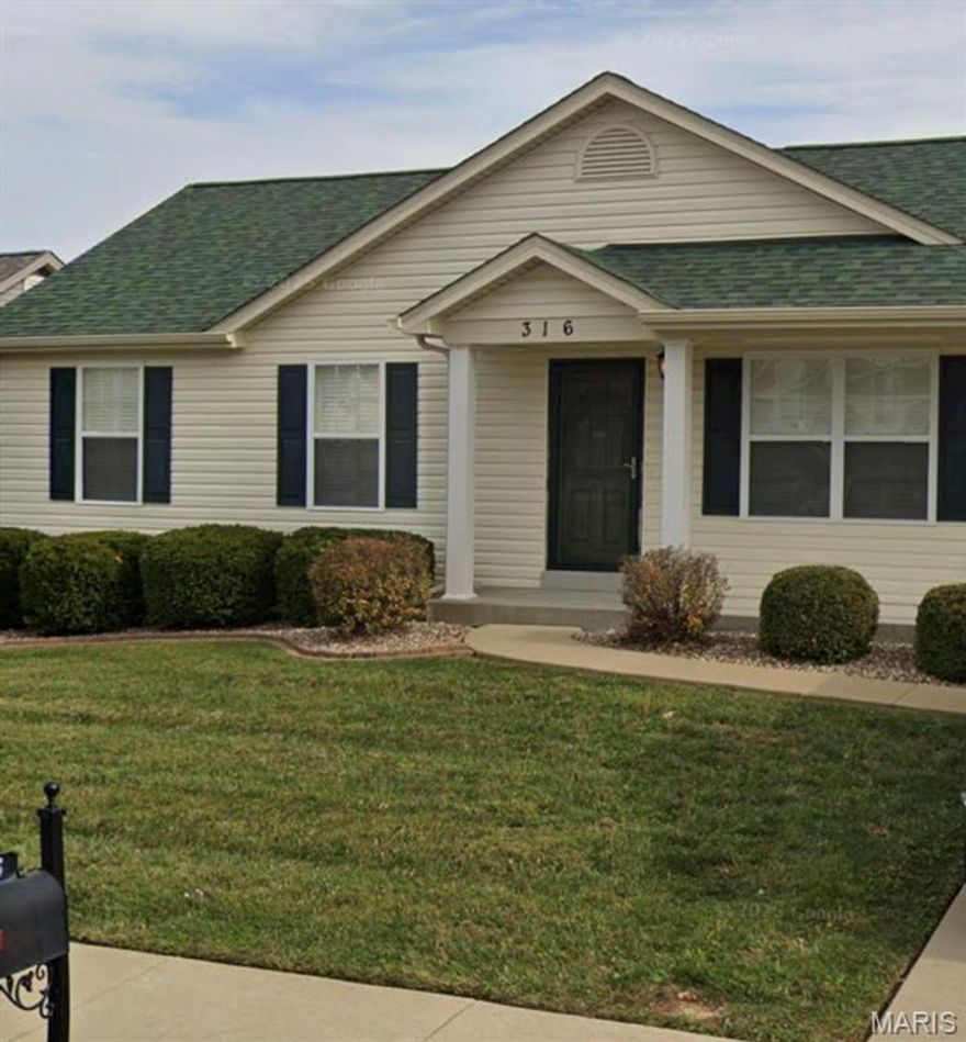 LOCATION LOCATION!! Check out this open ranch located in a great neighborhood and so close to town but yet not in the middle of all the hustle. This 3 Bedroom 2 bath ranch features an Open floor plan, Custom cabinets, Large main floor laundry room, full unfinished basement with rough-in bath and an egress window, Large level back yard with concrete patio and a over sized 2 car garage with work space area. Home also has new roof, siding and shutters. Very low HOA fees. It's ready and waiting for you to make it your own! Seller is motivated if you are!!