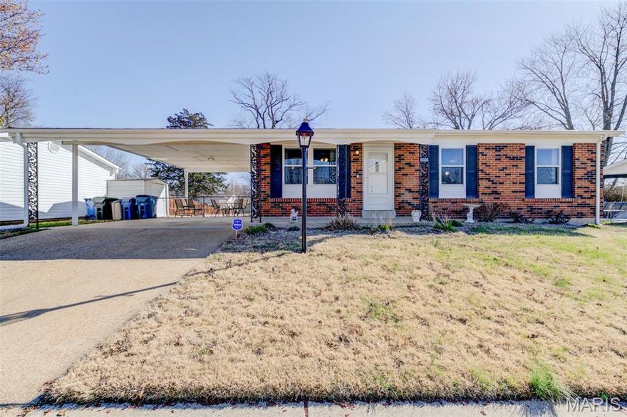 Welcome to 2843 Glenway Dr! This charming 3-bedroom, 1.5-bath ranch offers comfort, convenience, and valuable updates throughout. Major improvements completed within the last 5 years include the roof, windows, electrical panel, water heater, A/C, and exterior paint. Gutter guards were installed approximately 8 years ago for added peace of mind.

The kitchen comes fully equipped with appliances that stay, making your move even easier. With approximately 900 square feet on the main level and a finished lower level, you’ll enjoy additional living space, including a rec room, an extra room perfect for an office, workout room, or guest space, and a large storage area.

Step outside to a generously sized, fenced backyard complete with a large patio—ideal for entertaining or relaxing. A covered carport adds everyday convenience.

Located in the sought-after Pattonville School District (Rose Acres Elementary, Pattonville Middle, and Pattonville High) with easy access to major highways, this home offers both comfort and accessibility.

Don’t miss your opportunity!
