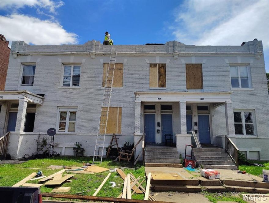 Building has tornado damage. Has a brand new roof, gutters, and downspouts but interior will need to be rehabbed. Rents ranged from $1,250-$1,450/month prior to the tornado.