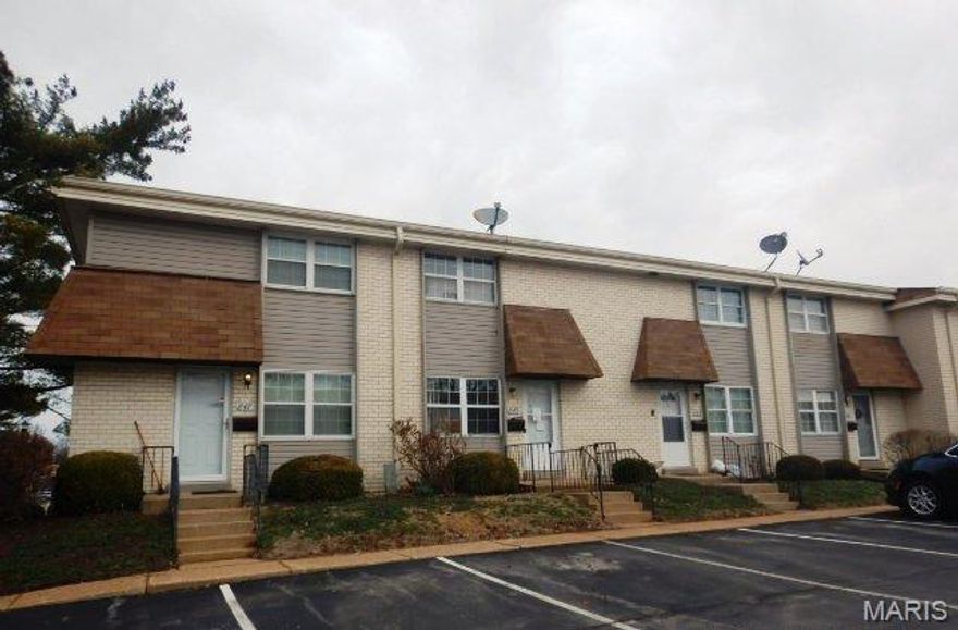 Three levels of living in this town home, located in Ballwin. Features include: 2 bedrooms, 1.5 bathrooms and a walkout in lower level to the patio in the back. Partially fenced patio with courtyard is a plus. The main level has a living room, dining area, half bathroom and kitchen. The second floor has 2 bedrooms, each bedroom has a shared full bath, with a vanity and toilet separated for the front bedroom. Lower level has a family room and recreation area. Conveniently located close to shopping, schools and major roads. Easy to show, set your appointment today!