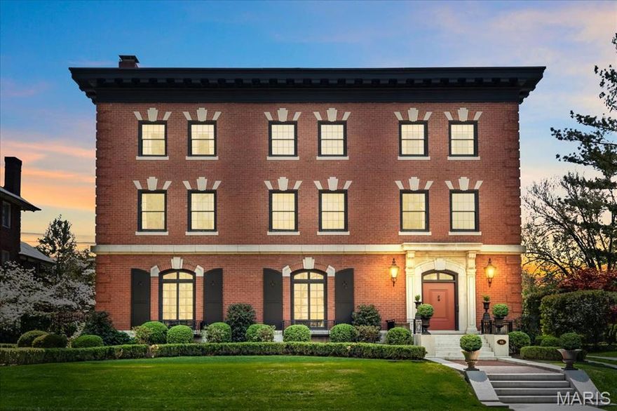 Welcome to an exquisite piece of history, nestled on the highly desirable Westmoreland Place boulevard. Built in 1908, this 3-story Georgian Revival manse seamlessly blends historic architecture with modern updates and luxurious amenities. Step inside and be captivated by over 6,200 square feet of meticulously crafted living space, where custom millwork abounds. Discover 5 charming fireplaces, intricately built-in bookcases and cabinetry, and an array of special ceilings that add unique character to each room. Arched doorways invite you to explore further, while a sweeping front staircase and a stunning back staircase provide elegant access to all levels. The heart of this home is its renovated, eat-in kitchen, featuring custom cabinets, a barrel-vaulted ceiling, and top-of-the-line appliances that will inspire your inner chef. Indulge in the serenity of the primary suite, a private oasis complete with a cozy study and fireplace, a spacious dressing room, and an updated primary bath featuring a luxurious soaking tub, a separate shower, and his and her vanities/sinks. Beyond the main residence, a carriage house with guest/staff quarters awaits your personal touch, ready to be finished to your exact specifications. This versatile space overlooks a private pool with bluestone surround, offering an ideal setting for outdoor entertaining. Meticulously updated and maintained, this home is more than a residence; it's a timeless gem waiting for its next discerning owner.