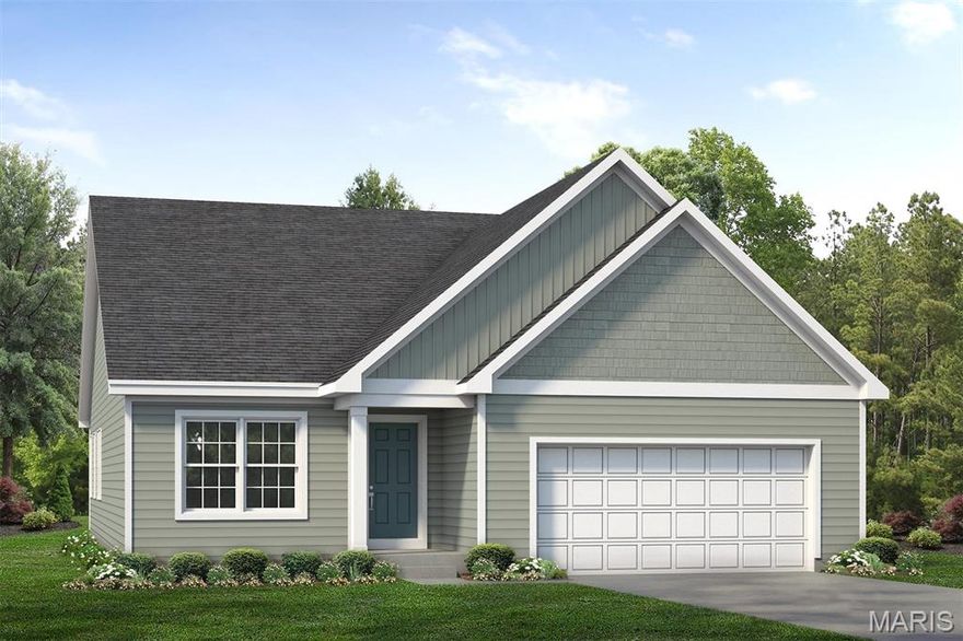 The HAMILTON II 2 CAR by McKelvey Homes. BASE PRICE on elevation A*. The Hamilton II ranch offers 2,064 sq ft, 3 bedrooms, 2 bathrooms, open layout floor plan. A flex room off the foyer provides space for an office, playroom, or additional living area. The entry foyer leads into the main living area, where the kitchen includes a large island, a walk-in pantry, and plenty of cabinetry for storage. The Great room, centrally located, offers the option to add a fireplace, and has access to the back yard. The owner's suite features a walk-in closet and a private bath. The family foyer and laundry room are located off the garage enterance. Customize this home to meet your needs.