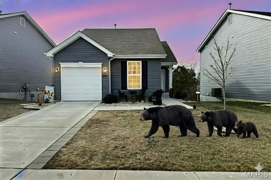 Discover the perfect blend of thoughtful design and natural beauty at this stunning 2-bedroom, 2-bathroom home in House Springs. Built just over two years ago, this meticulously maintained residence offers the best of new construction with impressive custom upgrades that set it apart.
Step inside to an inviting open floor plan enhanced by soaring vaulted ceilings that create an effortlessly airy and spacious atmosphere. The kitchen is a chef's dream, featuring elegant quartz countertops and innovative custom sliding drawer systems in the cabinets – a game-changing feature that maximizes storage and puts every pot and pan within easy reach. No more digging through dark corners!
The primary bedroom provides a peaceful retreat with a generously sized walk-in closet, while the second bedroom and full bathroom complete the main level with style and functionality.
The partially finished walkout basement is where the possibilities truly shine. Already equipped with a full bathroom, this versatile lower level offers tremendous potential to create exactly what your lifestyle demands – add bedrooms for a growing family, design the ultimate home gym, establish a quiet home office, or craft the entertainment space you've always wanted.
But the real showstopper? The expansive custom composite deck overlooking one of the subdivision's rare flat backyards – a true gem that's perfect for play, gardening, or simply spreading out. With wooded common ground directly behind the property, you'll enjoy natural privacy and tranquil views while entertaining or unwinding outdoors.
This is more than a house – it's a canvas for your future, nestled in nature and ready for you to make it home.