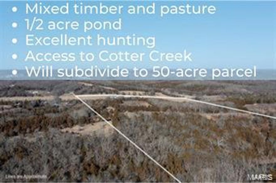 Motivated Sellers!!! 95 acres (can be subdivided) with woods and pasture located just minutes from Highway 21.  Bordered by Cotter Creek, this beautiful piece of property is exceptionally private and could be used for a multitude of purposes.  The property currently contains both pasture and woods, as well as a stocked pond.   Property could be used for crops, animals, hunting, personal residence, or possibly development.  Partial fencing outlines approximate lot lines.  Road access from Liberty School Rd.

Parcel is currently 115 acres with residence (Tax IDs 17-5.0-21.0-0-000-004 and 17-8.0-28.0-0-000-001.02).  Sellers are flexible on amount of acreage to be subdivided.  Lot lines are approximate for entire parcel.  

Showings by appointment only.  Please do not walk property unless accompanied by an agent.  More photos coming soon!