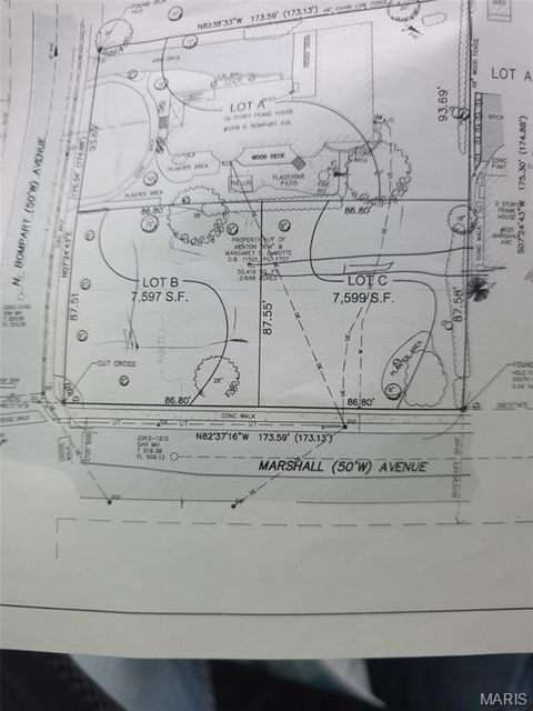 Tiny photo for 1008 N Bompart LOT B ************** Avenue, Webster Groves, MO 63119 (MLS # 26015248)