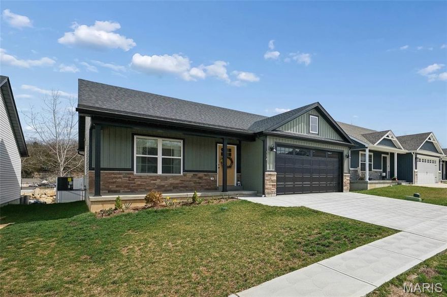 Step into this stunning new ranch-style home built in 2025, offering fantastic curb appeal and a bright, open floor plan. As you enter, you’ll immediately notice the open-concept layout featuring altered/vaulted ceilings, abundant natural light, and beautiful hardwood floors throughout the main living areas.
The spacious great room with vaulted ceilings flows seamlessly into the kitchen, creating the perfect space for everyday living and entertaining. The kitchen features custom cabinetry, a center island with seating, modern lighting, and all stainless-steel appliances.
The primary bedroom is conveniently located on the main floor and features large picture windows that create a relaxing and inviting atmosphere. Custom window treatments add an extra touch of style throughout the home.
Step outside to enjoy the covered deck overlooking the backyard, offering a peaceful place to unwind. This home also includes all appliances, including a water softener, making it truly move-in ready.
Conveniently located in a quiet area with easy access to local highways, shops, and coffee spots, this home combines comfort, style, and convenience.