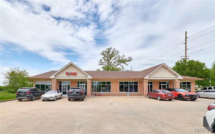 Turn-key 3-unit office/retail flex building offering just under 6,000 sq ft in the rapidly growing Wentzville Township corridor. Located on the outer road just west of Wentzville Parkway and east of the new David Hoekel Pkwy overpass, this property offers easy access and prime visibility from Highway 70 with high traffic counts and strong signage exposure. The building is in excellent condition with solid tenants and is soon to be fully occupied, making it a great investment opportunity for those seeking immediate income and long-term growth. Each space is separately metered, supported by a newer roof, and features ample on-site parking for customers and employees. Positioned in one of St. Charles County’s fastest-growing retail corridors, this high-visibility property fronting Highway 70 provides both stability and upside potential for any investor. Do not disturb tenants. Schedule a showing and bring your investor or owner-operator clients by for a look! Location: High Traffic | Hwy/Interstate Frontage | Retail Center.