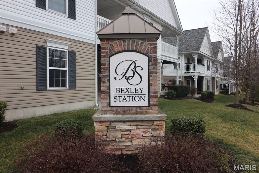 Move in Perfect. Beautiful Bexley Station condo in convenient Affton location. This condo is absolutely stunning. The appliances are brand new and gorgeous. The kitchen is spacious and has plenty of cabinets and counter space. Stainless Steel oven (with convection and air fryer), microwave, dishwasher and refrigerator (with ice maker). All appliances stay with the unit. New kitchen faucet and new garbage disposal. Open floor plan and painted with neutral colors. Separate dining area. Large living room with sliding door to covered deck. Primary Suite includes large luxury bath, double sinks, a walk in closet and a linen closet for extra storage. Large second bedroom. Second full bath in hallway. Hot water heater is brand new and the furnace is 2024. Other features: in unit laundry (washer and dryer stay) and covered deck with outside storage unit. The deck is perfect for morning coffee or evening cocktails because it is very private - backs to beautiful trees. The complex also has a fire sprinkler system in every unit. Passed St. Louis County Occupancy. Close to restaurants and entertainment. This will not be on the market long.