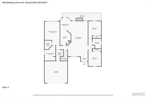 Tiny photo for 845 Wellesley Place Drive, Chesterfield, MO 63017 (MLS # 26019926)