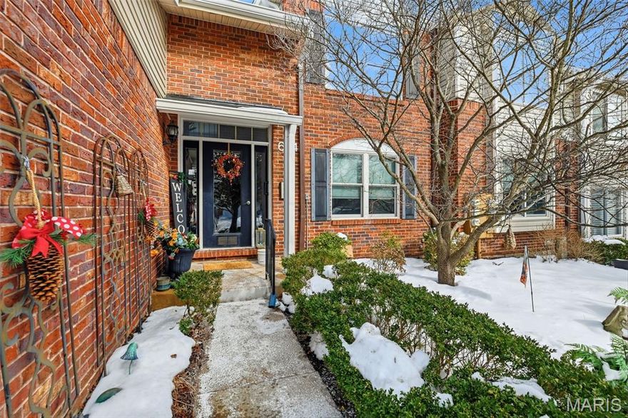 Perfect for an Individual , Starting Family or beginning Professional Family. Secured by a Keyed Front Door Entry. Located  in a Sought After Area of Ballwin Away from the Busy Dailey Routine.  Relax by the Community Pool and Enjoy the Maintenance Free Lifestyle. It is Ready Move In Condition. Place your Furniture in the Oversized, Crown Molded Family Room with a Sliding Glass Door Access to the 10 x12 Cedar Deck. Passing Through the Family Rm the Bay Windowed, Luxury Vinyl Plank Floor, Dining Room, Welcomes You, Followed by the Awesome Kitchen with Luxury Vinyl Plank Flooring. Butcher Block Countertops, Refrigerator, Electric Stove, Dishwasher, Garbage Disposal and Microwave. Leading Down the Hallway You Pass the Hall Bath, Laundry Room, and Utility Room Before Arriving  at  the Two Bedrooms, Master on One Side With It's Shuttered Thermal Windows, Double Door Closet, Luxury Vinyl Plank Flooring and Full Master Bath and on the other the Second Bedroom with Luxury Vinyl Plank Flooring Double Door Closet and Shuttered Thermal Windows. This Beautiful Home comes with a One Car Attached Garage and a Special Storage Area in the Basement.