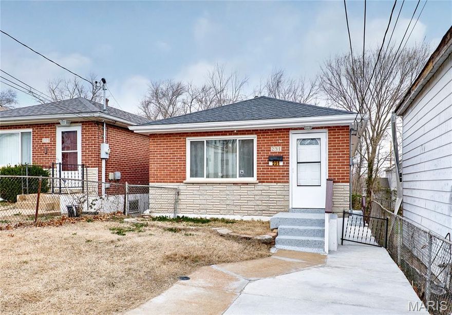 Charming all-brick bungalow that has been completely renovated and is move-in ready. This home features an extensive list of upgrades, including a brand-new architectural roof, new concrete driveway, and walkways surrounding the property. The kitchen and bathroom have been beautifully updated with custom tile work, complemented by newer vinyl windows, tasteful lighting, new flooring throughout, and updated plumbing throughout.

Enjoy a flowing floor plan with a neutral color palette and a spacious primary bedroom. The fenced, level backyard offers great outdoor space for relaxing or entertaining. The partially finished lower level provides additional living space, complete with a second bathroom and a third sleeping area.

Conveniently located near shopping and major highways for easy access. Don’t miss this opportunity—schedule your showing today!