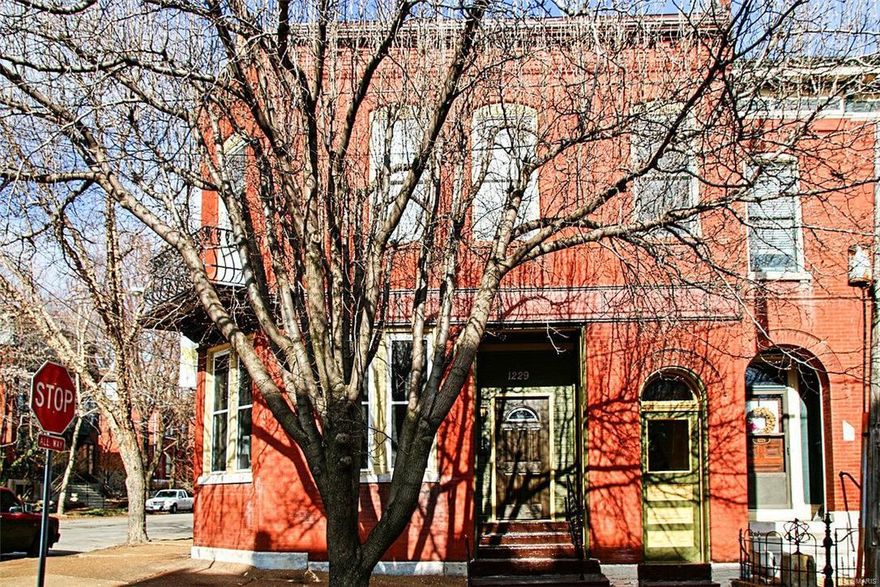 Primo Location in Historic Soulard rehab located in the upper area of the neighborhood where it is a quiet, yet walkable so you can  enjoy all that Soulard has to offer. A grocery is around the corner and restaurants and bars are just a few blocks away. This home features 4 bedrooms & 3 full bathrooms with a 1st floor open floor plan. There is even a 1st floor bedroom and bath, very rare in a historic home! New plumbing, electric, water line, almost everything is new except for the historic charm. The kitchen has beautiful new cabinets, granite counters, and new Frigidaire appliances. The 2nd floor features the master bedroom and bath ensuite and there are 2 more bedrooms and a nice large hall full bath. Closets are plentiful and you will appreciate the 2nd flr laundry. There is a fenced rear landscaped yard with patio new 2" blinds through out home will save you $. Just 2 blocks to A-B Inbev.  Close to downtown, baseball games, The Fox Theater, St Louis Zoo, The symphony...