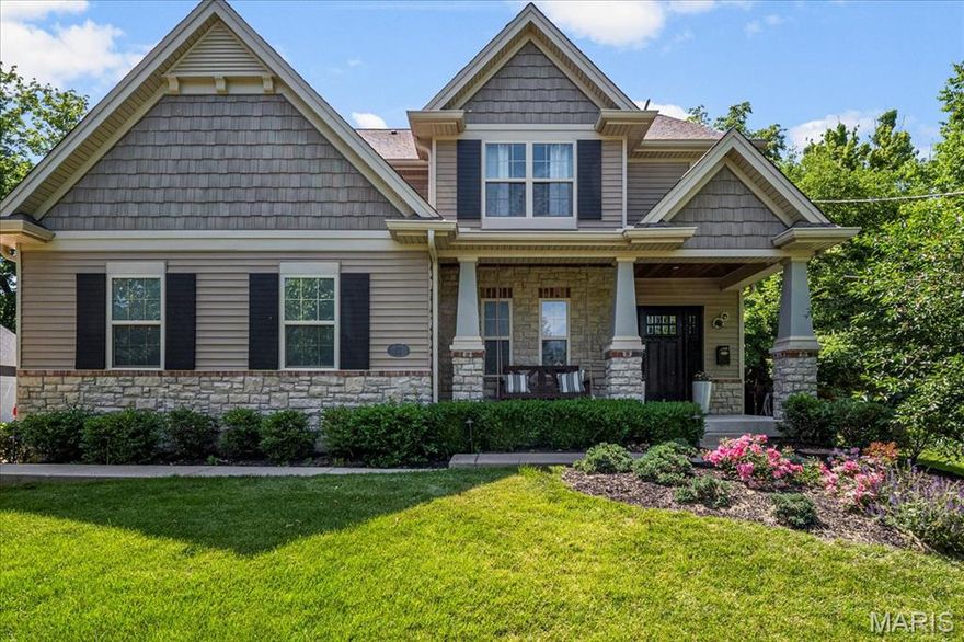 Spectacular Newer Build in the Heart of Webster Groves! Tucked away on a quiet, tree-lined street that dead-ends into beautiful Larson Park, this 5 bed, 3.5 bath home offers the perfect blend of privacy, convenience, and luxury. With the park as your backyard, outdoor adventures are just steps away. Inside, you’ll find every space today’s families are dreaming of—an updated eat-in kitchen with walk-in pantry, breakfast bar island, and seamless flow into the bright and spacious family hearth room with gas fireplace and soaring ceilings. Step outside to your all-season entertainer’s dream: a covered patio with built-in BBQ, TV, fans, firepit area, and fully fenced yard. Upstairs, enjoy four generously sized bedrooms including a stunning primary suite with spa-like bath, walk-in closet, and second-floor laundry for everyday ease. The finished lower level features a large rec room, full bath, and fifth bedroom—ideal for guests or a private retreat. Additional highlights include a main floor office, mudroom off the 3-car garage, and a beautifully landscaped yard with mature trees, including cherry trees ready for summer harvest. This is more than a home—it’s where the heart is. Welcome to Webster living at its finest!