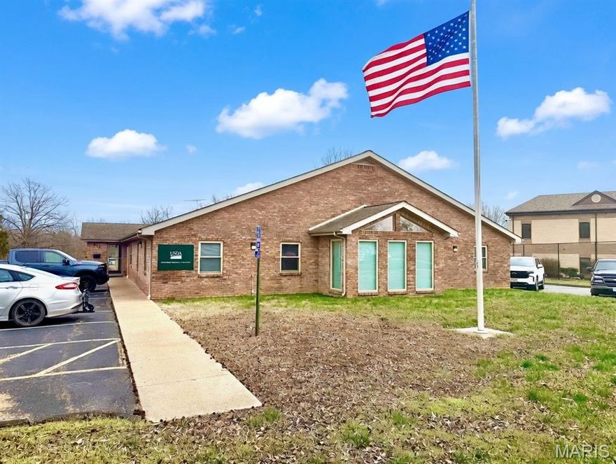 Rare government lease investment opportunity located in Farmington, MO! This four-building property is currently leased to USDA/Farm Services Agency through 2034 (guaranteed through November 2027), with additional tenants to be added.  USDA/FSA has occupied the property since 1999. The main 7,237 SF office building (812 Progress Dr.) has recently been remodeled with new furnace, two new A/C units, new doors, new ductwork, and new flooring.  The rear building (820 Progress Dr.) is 2,127 SF with a shop, office, loft storage, and overhead door, currently leased to Missouri Department of Conservation.  The property sits on 2.53 acres with a pond, a vacant 800 SF shop (806 Progress Dr.) with garage door and restroom (accessible via easement from Captain D's), and a new 400 SF utility shed with fenced parking bullpen that is shared between tenants.  The next year and a half has over $191,000+ net operating income (10.63% initial cap rate).  Don't miss this great Core Plus investment opportunity!