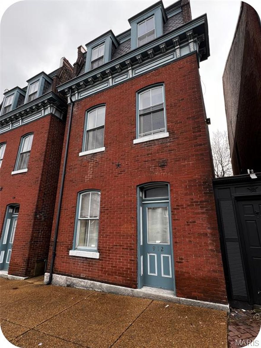 Thinking about house hacking—but not sold on apartment living? This Soulard setup hits different. In the heart of one of St. Louis’ most vibrant, walkable neighborhoods, you’re steps from your favorite bars, restaurants, and coffee spots—no rideshare required. Even better: this property delivers two standalone homes, giving you the flexibility to live, host, or rent on your terms. The front home is a spacious 4 bed, 2 bath with an easy, open main level for everyday living and hosting. Upstairs, you’ll find two bedrooms (one with a private balcony) and a full bath, plus two additional bedrooms and another full bath on the third floor—plenty of room for guests, office space, or both. Tucked behind, the second home offers 2 beds, 2 baths with its own distinct layout. A large eat-in kitchen and comfortable living space anchor the main floor, while upstairs features a private suite with ensuite bath and generous closet space (including a giant walk-in closet). The third floor adds another bedroom and second full bath. Outside, you’ve got a fenced yard, storage shed, and three off-street parking spots (yes, even room for the golf cart). Both homes include private basements with laundry hookups so you'll never have to pay for storage or a laundromat visit again. 

But that's not all! :) If you or a friend would like to buy the sister property next door at 910 Russell, that one's available as well. Same price & basic floorplans/finishes but both of these homes are rented until fall of 2026. 

Whether you're looking for a place to call your own & have an AirBnb or space for out-of-town guests -or- rent one of the homes full-time to off-set your mortgage, you can't go wrong here. Buy this place & you'll never be house poor so you can still enjoy all the fun things in life! Opportunities like this don’t come around often. Skip the Zillow rabbit hole & reach out to me--the listing agent--directly for more details or a private tour.