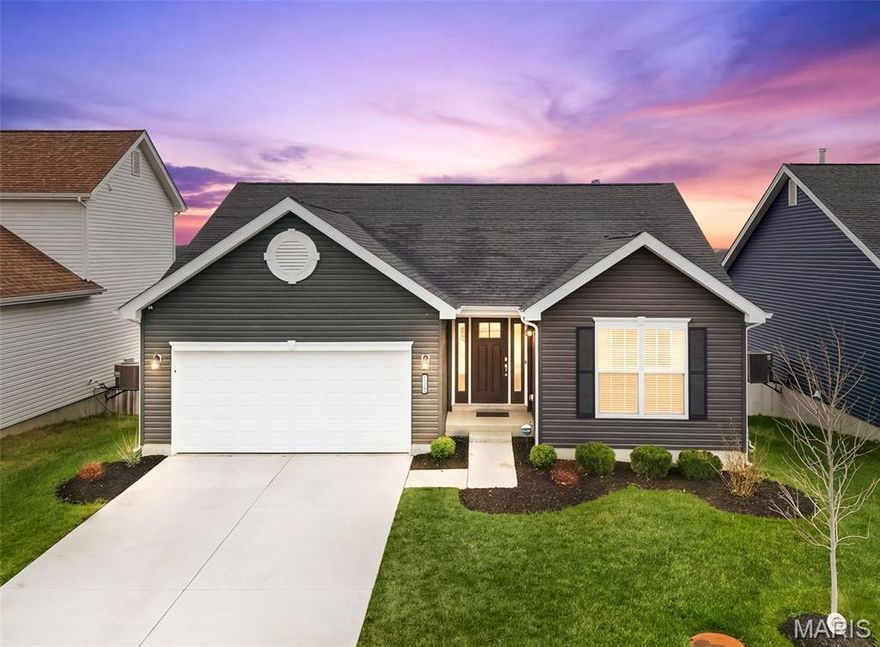 Beautiful 3 bed, 2 bath home located in a newer McBride subdivision just minutes from Wentzville Parkway, offering convenient access to shopping, dining, and everyday amenities. This home has plenty to offer including a fenced backyard, cozy electric fireplace, and additional cabinet storage for extra functionality. A great opportunity in a desirable location—don’t let this one get away!