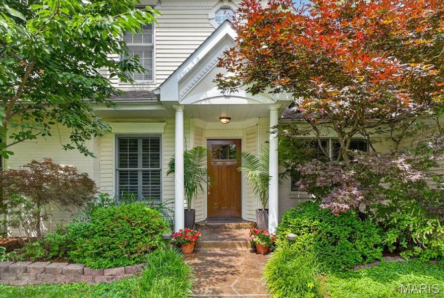 Nestled on a quiet cul-de-sac in a sought-after neighborhood, this 1.5 story home offers 4 bedrooms, 3.5 baths, and an ideal blend of comfort, space, & style. The welcoming floor plan begins with a living room featuring a WBFP & flows seamlessly into the dining room & expansive family room with skylights, a gas stone fp & glass doors leading to the patio & fenced, level backyard-perfect for entertaining & outdoor dining. A main-floor primary suite includes a versatile bonus room ideal for a home office or nursery, plus a spacious bath with double vanities, oversized tub, separate shower, water closet, linen closet & custom walk-in closet by STL CLoset Co. The kitchen features custom cabinetry, granite countertops, stainless steel appliances, new microwave, breakfast bar, & eat-in space. Just off the kitchen is an additional sitting room opening to back patio and leading to the laundry room/mudroom and attached 3 car garage-a rare find in the neighborhood. Upstairs offers 3 generously sized bedrooms, including an ensuite with custom walk-in closet, and an additional hall bath with double sinks & vanities. Located in the Award-Winning Ladue School District & Reed Elementary, this spacious home combines charm with everyday functionality in an unbeatable location.