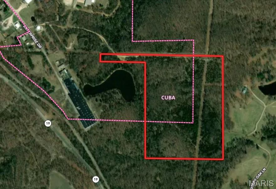 This is OPPORTUNITY!  This property is 1/2 in the Industrial park and half outside of City limits!! What does that mean.... you have plenty of options, buy and hold, use for recreation, build a business or ANYTHING ELSE YOU CAN DREAM UP!!! On the map, the pink line is Cuba City limits. and the red lines are the property boundaries.