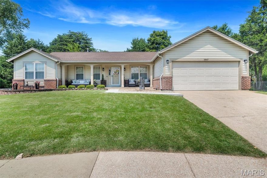 Welcome to this spacious and inviting ranch-style home that blends comfort with modern updates.  As you enter the home you will notice the new engineered hardwood flooring and fresh paint.  There is a sunken formal living room and dining room with crown molding that has been freshly painted.  The family room has  vaulted ceilings with skylights and a wood burning fireplace.  The updated eat-in kitchen boasts new quartz countertops with a waterfall edge, recessed lighting, new faux wood blinds and stainless appliances.  The kitchen has an abundance of natural light from the many windows and slider patio door.  The home has four generous sized bedrooms with new faux wood blinds, updated carpet and paint.  The hall way bath has also been updated.  The master bedroom suite includes two walk in closets and an updated full bathroom that has separate vanities and a large tiled shower.  The large backyard is fenced and offers a spacious patio that is the ideal setting for outdoor gatherings, overlooking the serene backyard.  The lower level has a large finished room with a walk-in closet that can be used as an additional sleeping area, playroom for the kids, home office or many other possibilities.  The home has an architecture shingled roof that is five years old.  The furnace and air conditioner are a year old.  New concrete walkway installed three months ago.  This home has been well taken care of to ensure both comfort and functionality.  The only thing missing is you!