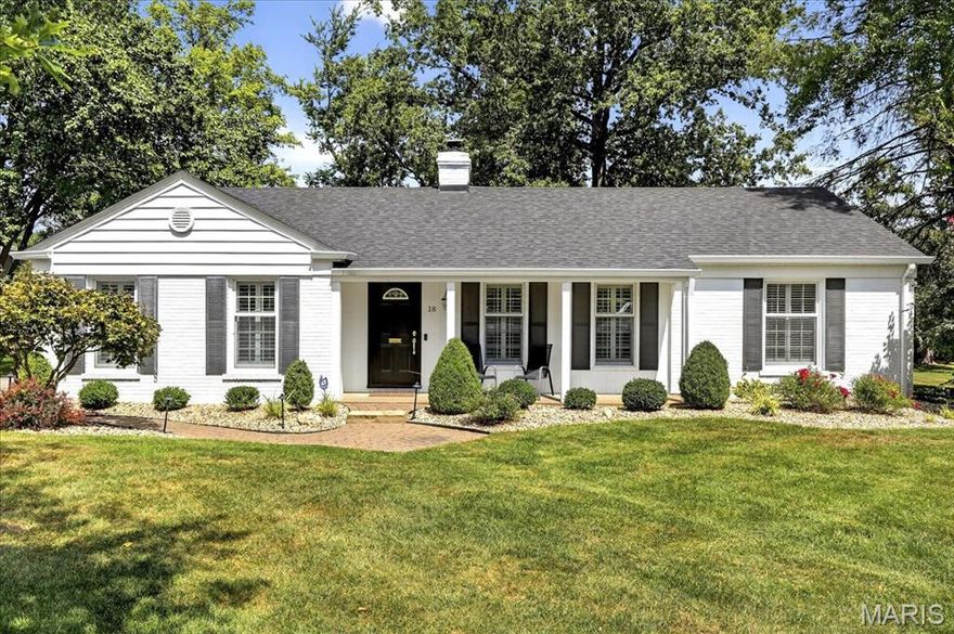 Move In Ready Ranch in Dream Kirkwood Location.  Great curb appeal with recent exterior painting, new shutters, and new roof. Welcoming entry foyer is flany den, which is perfect work from home office, and formal living room with fireplace. Custom wall coverings and stylish decor throughout. Home was previously expanded to include chefs dream kitchen with large center island. Stainless steel appliances including 6 burner gas range with hood and built in refrigerator. Cabinets w/ glass inlay doors. Cathedral ceiling and skylights provide tons of natural light and spacious feeling.  Large family room addition flows perfectly from kitchen. Perfect entertaining space for friends and family!  Large primary bedroom with bay window and vaulted ceiling. Walk in closet with custom shelving. Primary bath with dual vanity and glass encased shower with custom tile work.  Two other beds for the family on main level. Stylish 2nd full bath as well. Reading nook off kitchen is great flex space. Main floor laundry off garage. LL for storage. Peaceful, private backyard is rare find in KWD. Turnkey Ranch with Serene setting in prime location on street where homes rarely come to market.   Make Homewood your new Home today!