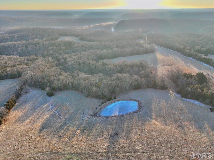 47.97 surveyed acres of prime recreational and build-ready ground just 3 miles north of I-44 at the end of a quiet dead-end road. This exceptional property offers multiple premier build site locations overlooking your own private pond with panoramic countryside views. A beautiful mix of open pasture and mature timber creates the perfect balance of usability and privacy.
The land features a second secluded pond tucked among towering white oaks, along with a wet-weather creek winding through the property, enhancing both wildlife habitat and natural beauty. Timber stands include mature, marketable hardwoods providing both long-term value and aesthetic appeal.
An electric gate at the entrance delivers security and convenience, while electric service is already on site, making future development straightforward. The property also includes deeded access to the scenic Gasconade River, leading to a large gravel bar ideal for fishing, floating, or relaxing along one of Missouri’s most sought-after waterways.
Surveyed as two separate tracts, this offering provides flexibility to add or subtract acreage to fit your needs. Additional adjoining acreage is available upon request.
Whether you’re looking to build, invest, hunt, or create a private retreat, this versatile property checks every box.