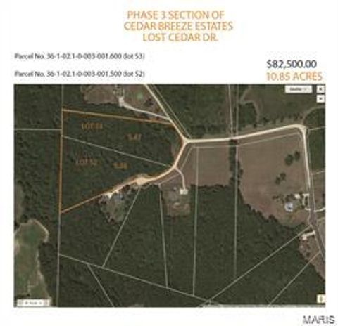 0 Lost Cedar Dr. Sullivan MO 63080