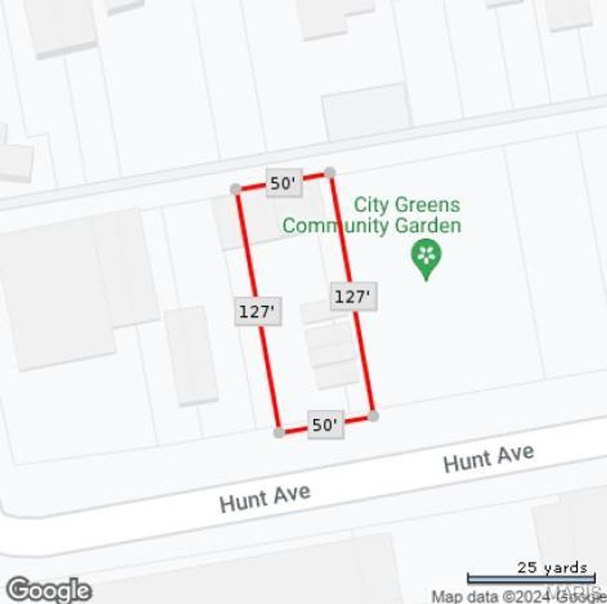 Level infill Lot located in the Forest Park Southeast neighborhood.  The property is approx. 50' wide by 127' deep.  

The adjoining properties (4481, 4483 and 4487 Hunt) can be acquired together to provide approx. ~0.50 acres of contiguous ground.