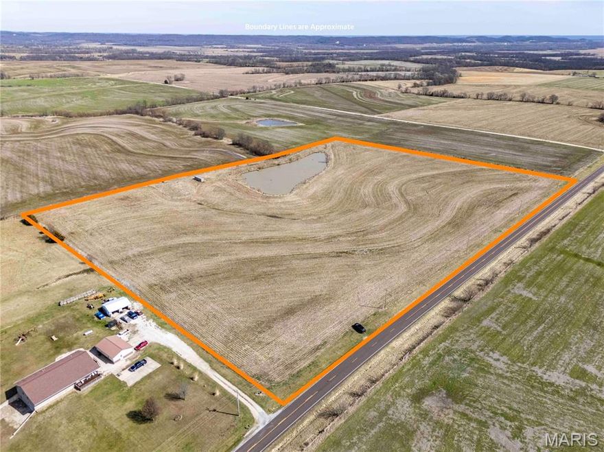 This 23+/- acre parcel in Pike County, MO, offers an excellent location with convenient access via a blacktop highway. The property features potential build sites, with electric services readily available at the road and public water running along Highway B. Currently, 17+/- acres are utilized for row crops, making it a versatile investment opportunity. Additionally, the land boasts a picturesque 1.25-acre stocked pond, perfect for recreational use. With possible open tenancy for 2026, this property is ideal for horse enthusiasts or anyone looking to keep farm animals. Located just 45 minutes north of Troy, it also falls within the Bowling Green R-1 School District, making it an attractive option for families.