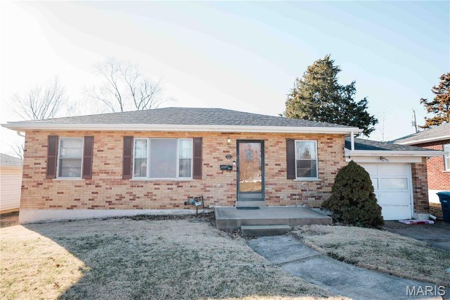 Charming 2-bedroom, 1-bath brick ranch located in the Mehlville School District. This well-maintained home offers classic curb appeal and a functional layout designed for comfortable living. Hardwood floors add warmth and character throughout the main living areas, creating an inviting atmosphere from the moment you enter.

The finished basement provides valuable additional living space, ideal for a recreation area, home office, fitness space, or entertaining.

Enjoy the convenience of a garage and a fenced backyard, offering privacy and space for outdoor gatherings, pets, or gardening.

Located close to shopping, dining, and a variety of local amenities, this home offers everyday convenience in an established area.

Schedule your private showing today.