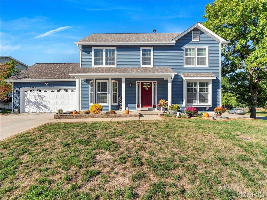 Ring in Spring in your new home! This stunning 2-story home in one of St. Louis County's most sought-after school districts (Rockwood) offers everything your growing family needs and more! Located in a prime spot where you can literally walk your children to elementary, middle, AND high school—imagine the time saved and the independence your kids will gain! Outside you'll find a brand NEW ROOF ('25) plus NEW siding/soffit/fascia/gutters/porch ceiling ('22), and gorgeous flowering cherry & pink dogwood trees!

From the moment you enter, you'll be impressed by the thoughtful layout featuring formal living and dining rooms perfect for holiday gatherings and all sorts of entertaining, plus a warm and inviting family room with a cozy fireplace that flows seamlessly into the kitchen. This well appointed design means you'll never miss a moment with your family, whether you're preparing meals, helping with homework, or simply enjoying each other's company. NEW LVP flooring, carpet & paint ('22)- you won't have to do a thing!

With 4 generously sized bedrooms upstairs, everyone gets their own space to grow, study, and dream. The mostly finished basement provides even more living space—perfect for a playroom, home theater, teen hangout, or home office. The outdoor living spaces are truly exceptional! Step outside to discover a fully fenced backyard featuring a beautiful deck AND two patio areas, giving you endless options for outdoor dining, relaxing, or watching the kids play safely. Host summer cookouts, enjoy morning coffee, or unwind after a long day—this backyard does it all.

As a resident of this established subdivision, you'll enjoy resort-style amenities including a clubhouse, sparkling pool, tennis courts, and picnic areas. It's like having a vacation destination right in your own neighborhood! Let the kids make lifelong friends while you connect with neighbors at community events.

Location couldn't be better! With convenient access to Highway 141, your commute is simplified, and shopping, dining, and entertainment are just minutes away. You're perfectly positioned to enjoy everything West County has to offer while residing in one of the area's most desirable communities.

This is the complete package—exceptional schools, wonderful amenities, versatile living spaces, and a location that checks every box. Homes in this neighborhood are highly coveted and don't stay on the market long. Schedule your private showing today and get ready to fall in love!