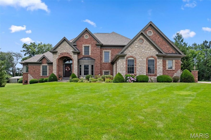 Welcome to this stunning luxury home nestled in the heart of St. Paul, situated on a beautifully landscaped lot just under 1 acre. From the moment you arrive, you’ll be impressed by the impeccable curb appeal, lush greenery, and mature trees that surround the property—offering both privacy and serenity. Inside, this meticulously maintained home features high-end finishes, spacious living areas, and thoughtful design throughout. Whether you’re entertaining guests or enjoying a quiet evening on the patio, this home offers the perfect blend of elegance and comfort. A rare opportunity to own a peaceful retreat while still being conveniently close to all the amenities St. Charles County has to offer!