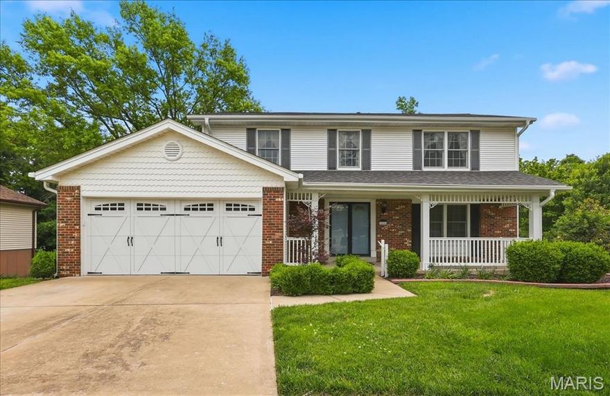 Welcome home to easy living in the heart of Maryland Heights. Nestled on a quiet cul-de-sac and backing to peaceful wooded common ground, this beautifully maintained, move-in ready home offers the space, updates, and setting buyers are looking for.
Inside, you’ll find an expanded layout with a spacious kitchen featuring abundant cabinetry and plenty of room to gather—whether it’s everyday living or hosting friends. A convenient main floor laundry (washer & dryer included) adds to the home’s comfort and functionality.
The home has been thoughtfully updated over time, including updated bathrooms, Anderson windows, classic six-panel doors, and major improvements like a high-impact roof (2024) with gutter guards, HVAC (2019), and a new fireplace liner (2026)—giving you confidence and peace of mind.
Step outside and unwind on the low-maintenance Trex deck with gazebo, where you can enjoy quiet mornings or relaxing evenings overlooking the private, tree-lined setting. The finished walk-out lower level offers flexible space for a cozy family room, home office, or workout area.
The location is just as appealing—close to Creve Coeur Lake & Park, offering miles of walking and biking trails, kayaking, and outdoor recreation, plus convenient access to the Maryland Heights Rec Center & Aquatic Facility.
If you’ve been searching for a comfortable, updated home with a private backyard, walk-out basement, and fantastic location, this one is ready to welcome you.