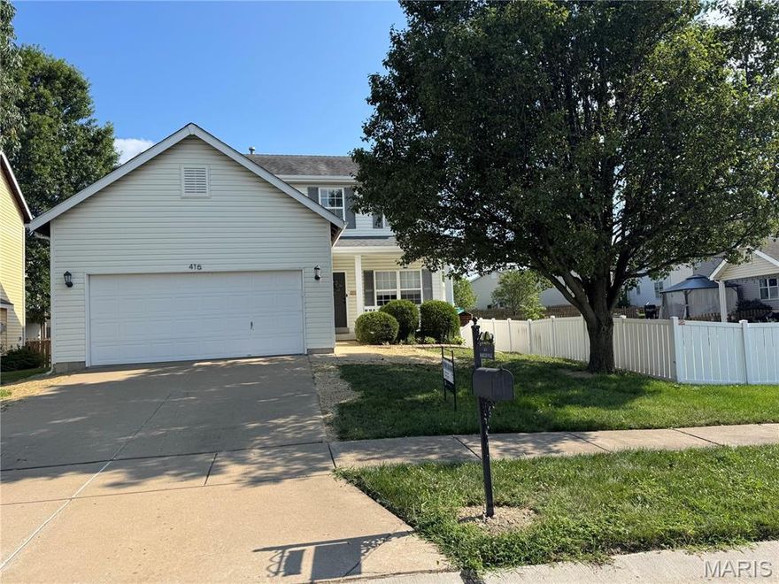 Spacious 2 story in Briarchase subdivison. 1 year min lease. Bright kitchen with white cabinets s/s appliances.  2 floor laundry. 3 bedroom and 2 full baths upstairs. Unfinished basement. Fenced backyard with deck. 2 car garage. Agent/Broker has indirect ownership.